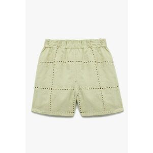 Pantaloni scurti de bumbac cu perforatii imagine