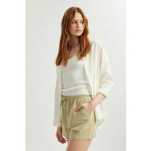 Pantaloni scurti din amestec de in cu snur imagine
