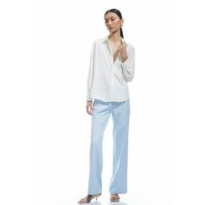 Pantaloni eleganti cu croiala ampla - Albastru pal - imagine