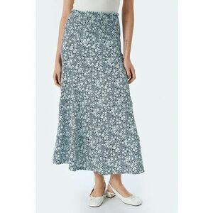 Fusta lunga evazata cu model floral imagine