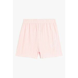 Pantaloni scurti vaporosi cu aspect texturat - Roz pastel - imagine