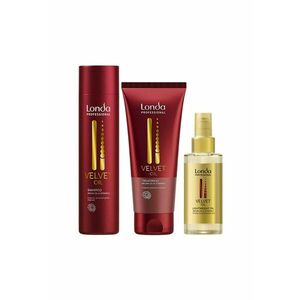 Set Velvet Oil - Sampon 250ml - Tratament 200ml - Ulei Argan 100ml - pentru par uscat - femei imagine