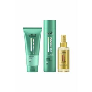Pachet PURE - Sampon 250 ml - Tratament 200 ml cu unt de shea - Ulei de par Velvet Oil 100 ml - normal - pentru femei imagine
