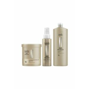 Pachet Sampon Fiber Infusion 1000 ml + Tratament Reconstructiv 750 ml + Tratament 5 Minute 100 ml - multicolor - pentru par normal imagine