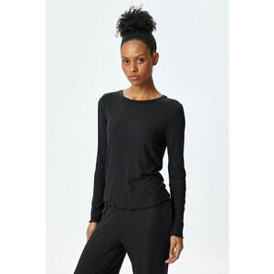 Bluza de pijama din amestec de modal cu decolteu rotund imagine
