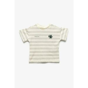 Tricou din bumbac cu model in dungi imagine