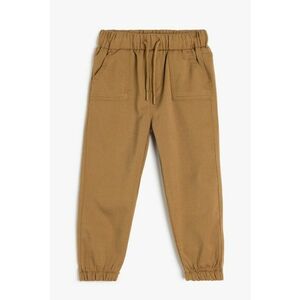 Pantaloni cu talie elastica si mansete imagine