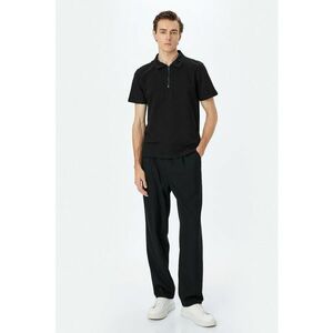 Tricou polo cu fenta cu fermoar imagine