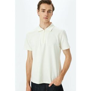 Tricou polo cu fenta cu fermoar imagine
