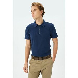 Tricou polo cu fenta cu fermoar imagine