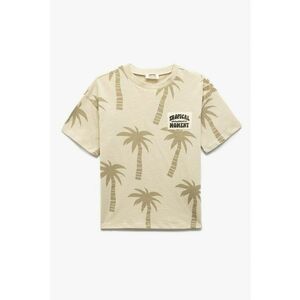 Tricou din bumbac cu imprimeu tropical imagine