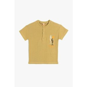 Tricou texturat cu detaliu brodat imagine