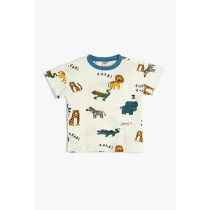 Tricou din bumbac cu model animale imagine