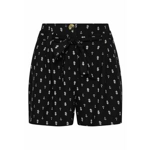 Pantaloni scurti Vintage dama - Viscoza - Negru imagine