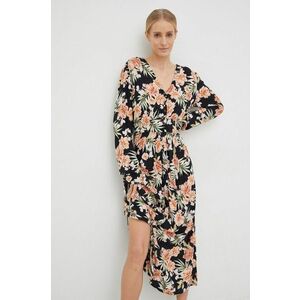 Rip Curl rochie culoarea negru, midi, evazată imagine