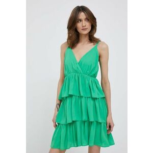 Artigli rochie culoarea verde, mini, evazată imagine