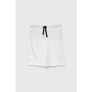 United Colors of Benetton pantaloni scurți din bumbac pentru copii culoarea alb, talie reglabila imagine