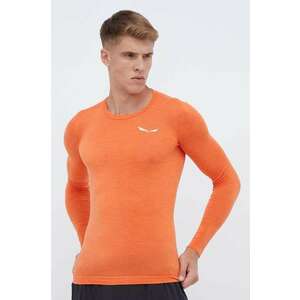 Salewa longsleeve funcțional Zebru Fresh culoarea portocaliu imagine
