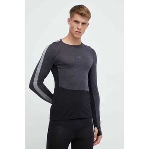 Icebreaker longsleeve funcțional 125 ZoneKnit culoarea negru imagine