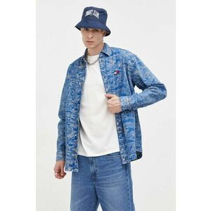 Tommy Jeans camasa jeans barbati, cu guler clasic, relaxed imagine