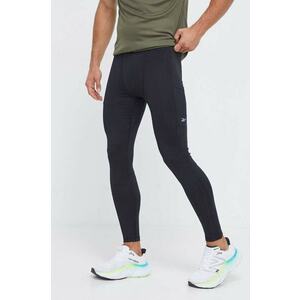 Reebok leggins de alergare Run Base Layer culoarea negru, neted imagine
