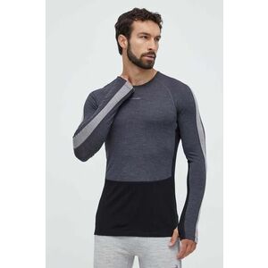 Icebreaker longsleeve funcțional ZoneKnit 260 culoarea negru imagine