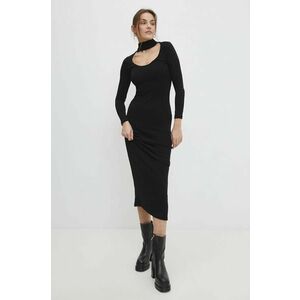 Answear Lab rochie culoarea negru, maxi, mulată imagine