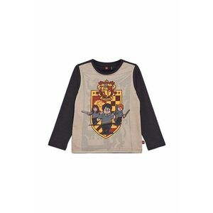 Lego longsleeve din bumbac pentru copii culoarea negru, cu imprimeu imagine