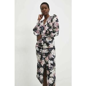 Answear Lab rochie culoarea negru, midi, dreaptă imagine