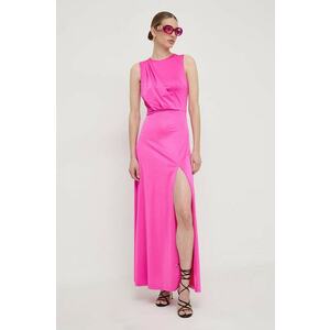 Silvian Heach rochie culoarea roz, maxi, dreaptă imagine