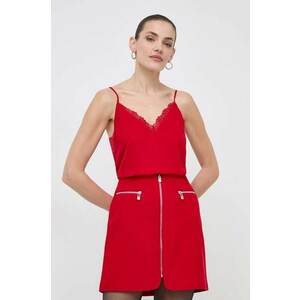 Morgan top culoarea rosu, neted imagine
