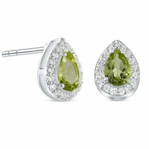 Cercei din argint Silver Drop Peridot imagine