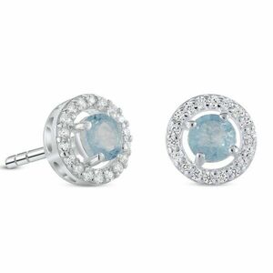 Cercei din argint Silver Starlit Aquamarine imagine