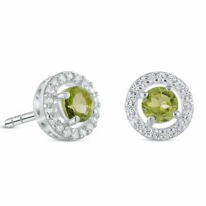 Cercei din argint Silver Starlit Peridot imagine