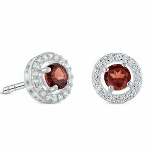 Cercei din argint Silver Starlit Garnet imagine