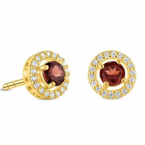 Cercei din argint Golden Starlit Garnet imagine