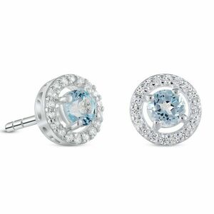 Cercei din argint Silver Starlit Blue Topaz imagine