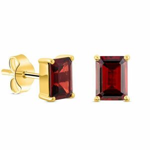 Cercei din argint Golden Rectangle Garnet Elegance imagine