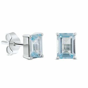Cercei din argint Silver Rectangle Topaz Elegance imagine