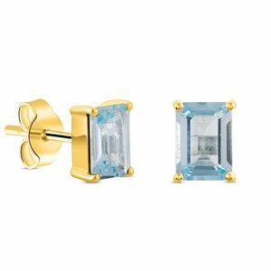 Cercei din argint Golden Rectangle Topaz Elegance imagine
