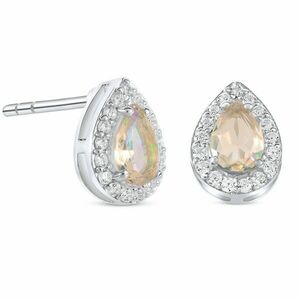 Cercei din argint Silver Drop Opal imagine