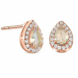 Cercei din argint Rose Gold Drop Opal imagine