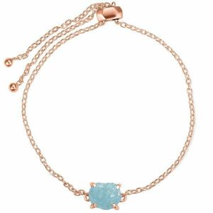 Bratara din argint Rose Gold Piece of Aquamarine imagine