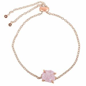 Bratara din argint Rose Gold Piece of Rose Quartz imagine