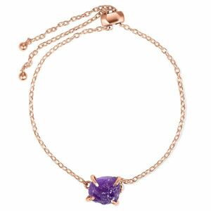 Bratara din argint Rose Gold Piece of Amethyst imagine