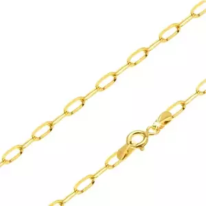 Lanț din aur galben 14K - zale netede alungite lucioase, 450 mm imagine