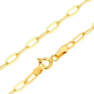 Brățară aur galben 14K - zale alungite netede, 190 mm imagine