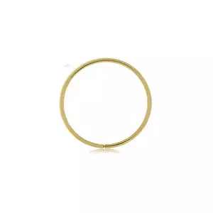 Piercing din aur 375 - cerc subțire strălucitor, suprafață netedă, aur galben - Grosime x diametru: 0, 6 mm x 10 mm imagine
