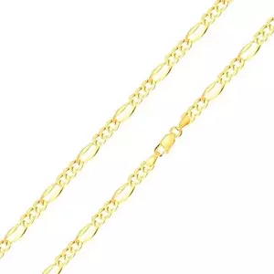 Brățară din aur 585 - trei zale ovale, zale alungite cu margini lărgite, 210 mm imagine
