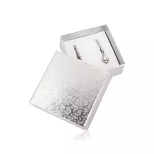 Cutie cadou pentru cercei sau inel - culoare argintie, ornamente imagine